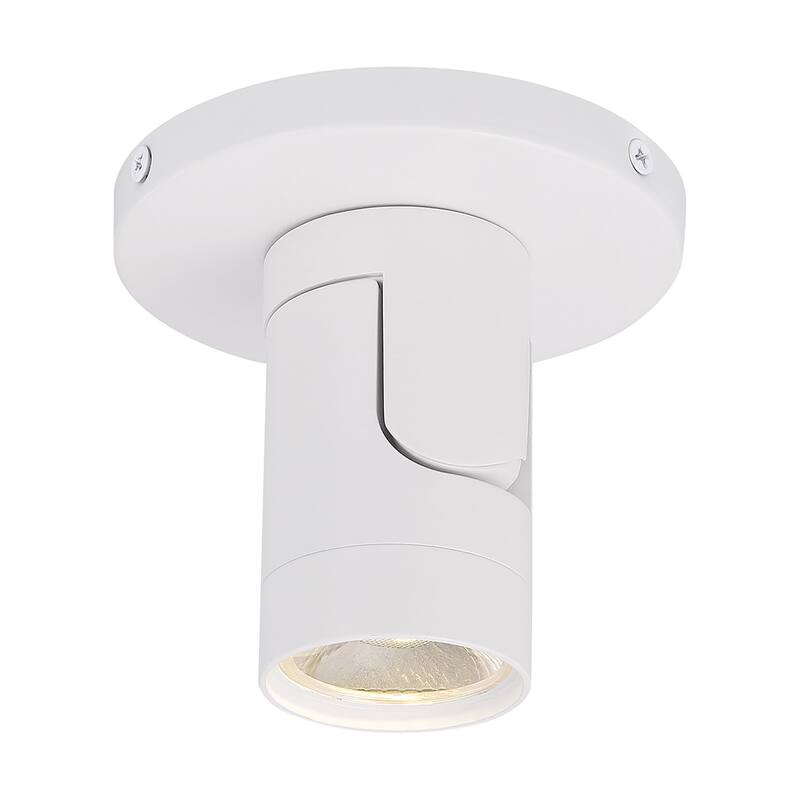 12 Watt LED White Barrel Monopoint Spotlight Fixture - 3000K 36 Degree Beam Angle