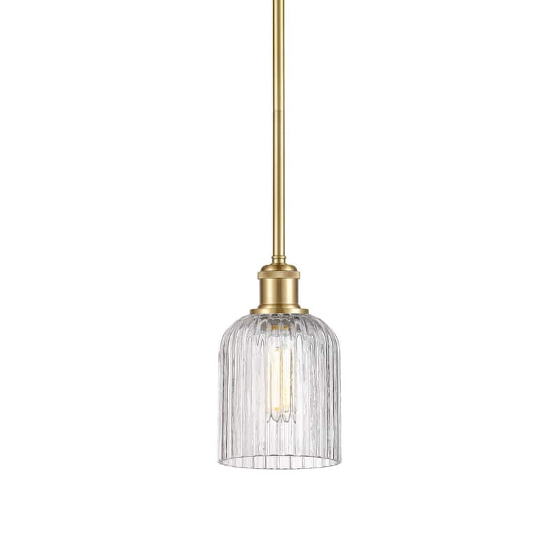 Innovations Lighting 516-1S-9-5 Bridal Veil Pendant Bridal Veil 5" - Satin Gold / Clear