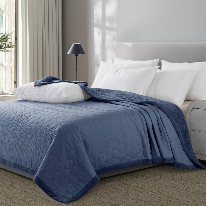 Reversible Mini Down Alternative Blanket Twin On Sale Bed