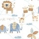preview thumbnail 1 of 4, Galerie Wallcoverings Just 4 Kids 2 Jungle Friends Non-woven Matte Wallpaper Roll 33 feet x 21 inches - Blue