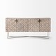 preview thumbnail 3 of 15, Excelsior I Light Brown Solid Wood w/ Gold Iron Base Sideboard