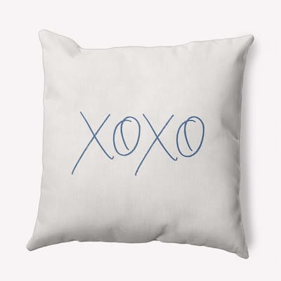 Modern XOXO Valentine's Day Decorative Indoor/Outdoor Pillow