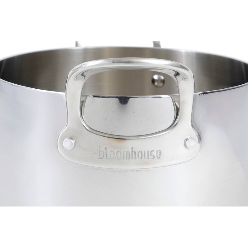 Bloomhouse 8 Quart Tri-Ply Stainless Steel Stock Pot with Lid - Dutch Oven,Oven Safe, Dishwasher Safe