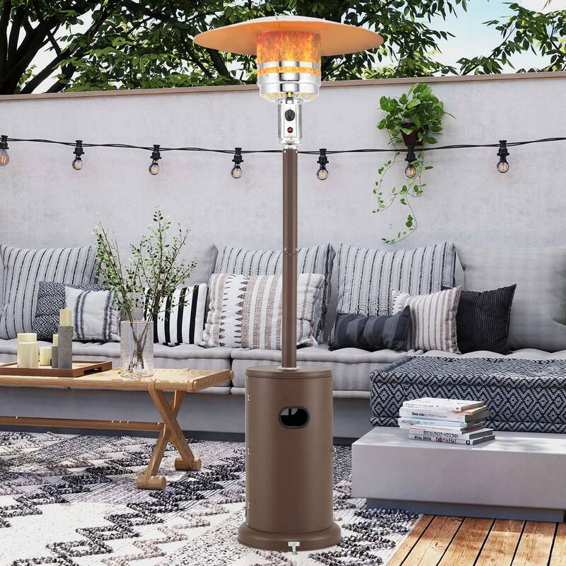 Costway 50,000 BTU Patio Heater with Wheels Round Table Design & - See Details