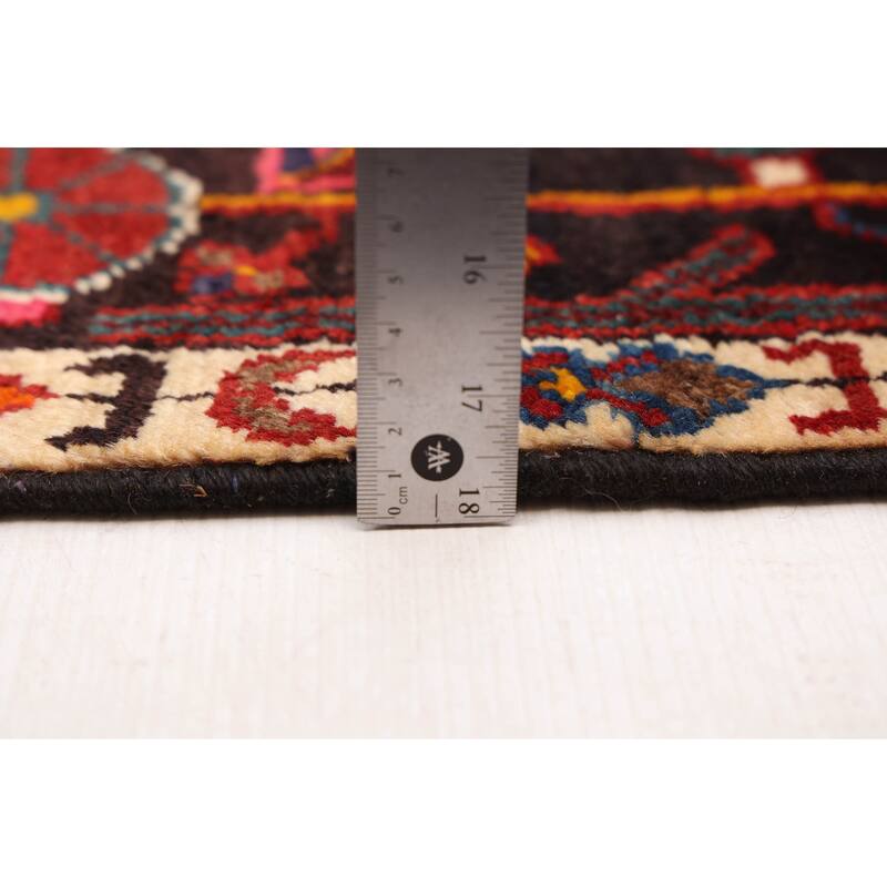 ECARPETGALLERY Hand-knotted Anatolian Vintage Black, Dark Red Wool Rug - 3'11 x 6'7