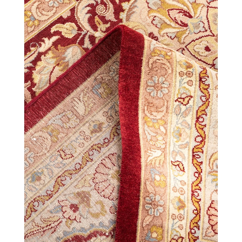Overton Hand Knotted Wool Vintage Inspired Traditional Mogul Red Area Rug - 9 x 12