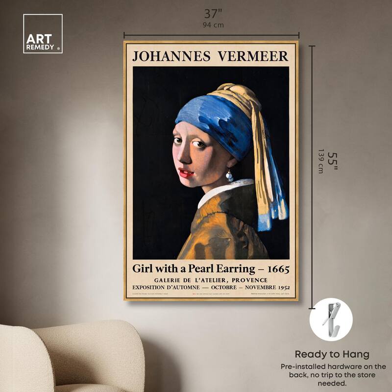 Girl with a Pearl Earring Canvas by Art Remedy