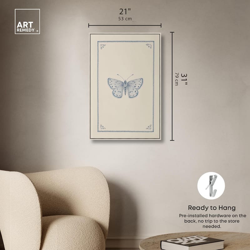 Blue Butterfly II Canvas by Art Remedy