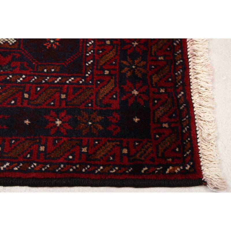 ECARPETGALLERY Hand-knotted Teimani Red Wool Rug - 3'4 x 5'11