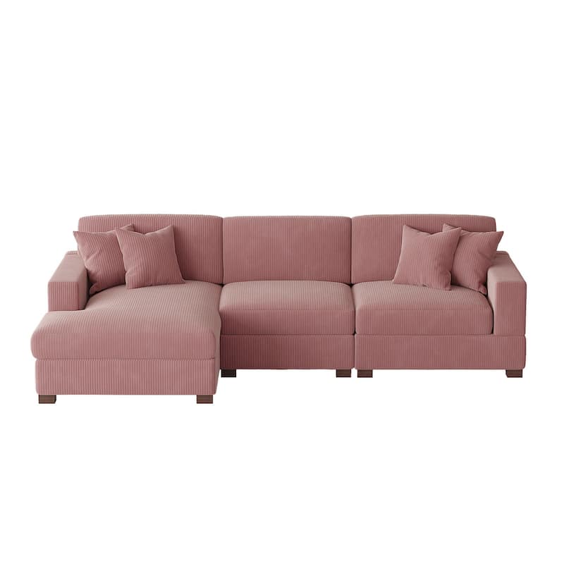 Oversized L-shaped Modular Sectional Sofa with Chaise Lounge