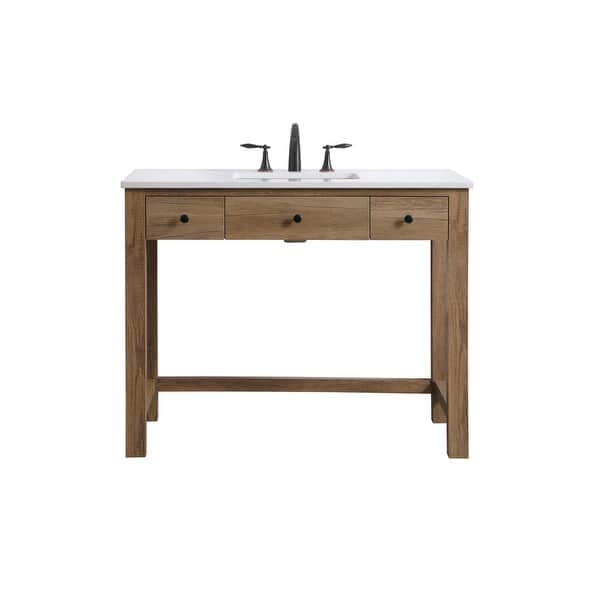 slide 2 of 11, Elegant Lighting VF14842 Hudson 42" Free Standing Single Basin Vanity Natural Oak