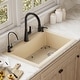 preview thumbnail 60 of 82, Karran Drop-In Quartz 33 in. 1-Hole Single Bowl Kitchen Sink Kit