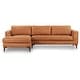 preview thumbnail 1 of 15, Poly & Bark Calle Left-Facing Sectional Cognac Tan/Walnut