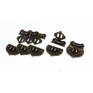 Lot De 10 Fermoirs De Coffre Style Antique - Ton Bronze - Pour Boîtier En Bois - Neuf Uxcell