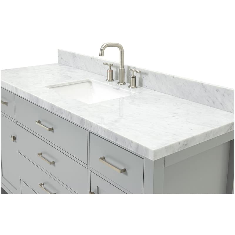 Ariel H061SCWRVO Bristol 61" Free Standing Single Rectangular Basin
