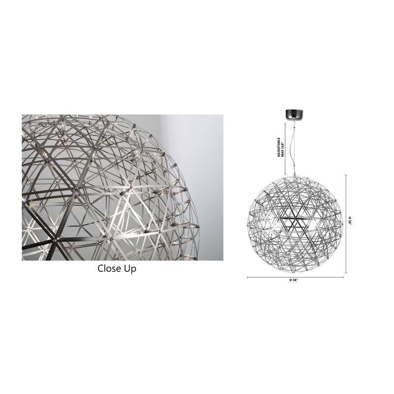 252-Light Satin Nickel Stainless Steel LED Chandelier
