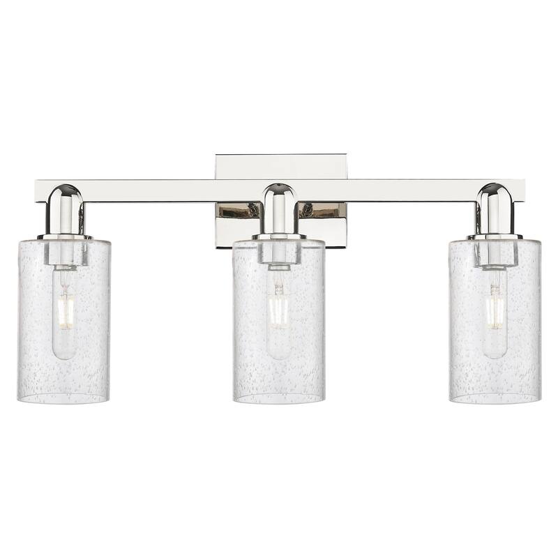 Innovations Lighting Endless Possibilities Arcadia - Clymer - 3 Light 23" Bath Vanity Light - Polished Nickel/Seedy