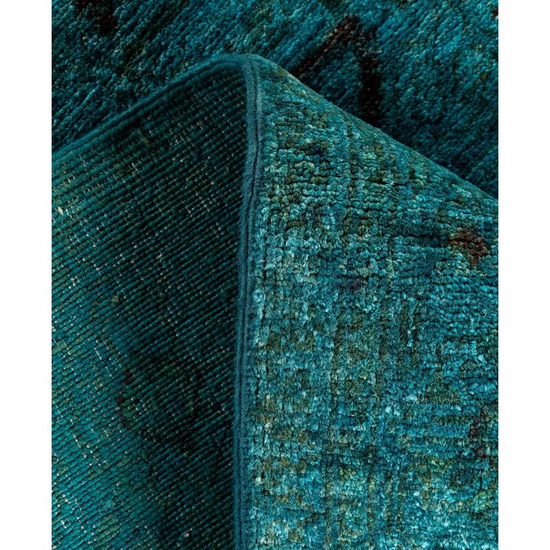 Overdyed One-of-a-Kind Hand-Knotted Area Rug - Green - 3' 10" x 6' 0"