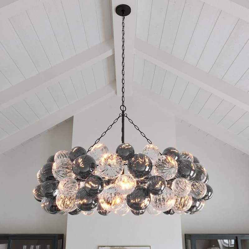 Acroma - 3 Light Dimmable Glass Globe Bubble Chandelier - N/A