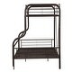 preview thumbnail 3 of 4, Minimalist Design Black Twin Over Full Bunk Bed with Built-in Ladder,Multifunctional Bunk Bed