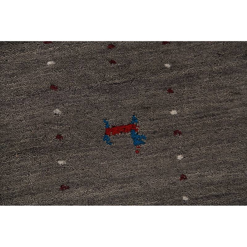 Tribal Gabbeh Oriental Area Rug Handmade Wool Carpet - 5'7" x 7'11"