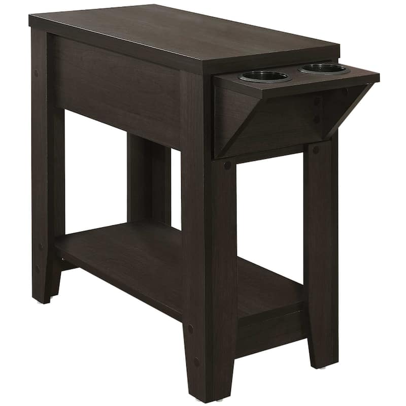 23 Inch Brown Wood End Table with Shelf for Living Room or Bedroom - 12” x 28.75” x 22.50” - Brown