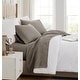 preview thumbnail 100 of 101, Vilano 21-inch Extra Deep Pocket 4-Piece Bed Sheet Set with Pleated Hem Full - Dark taupe