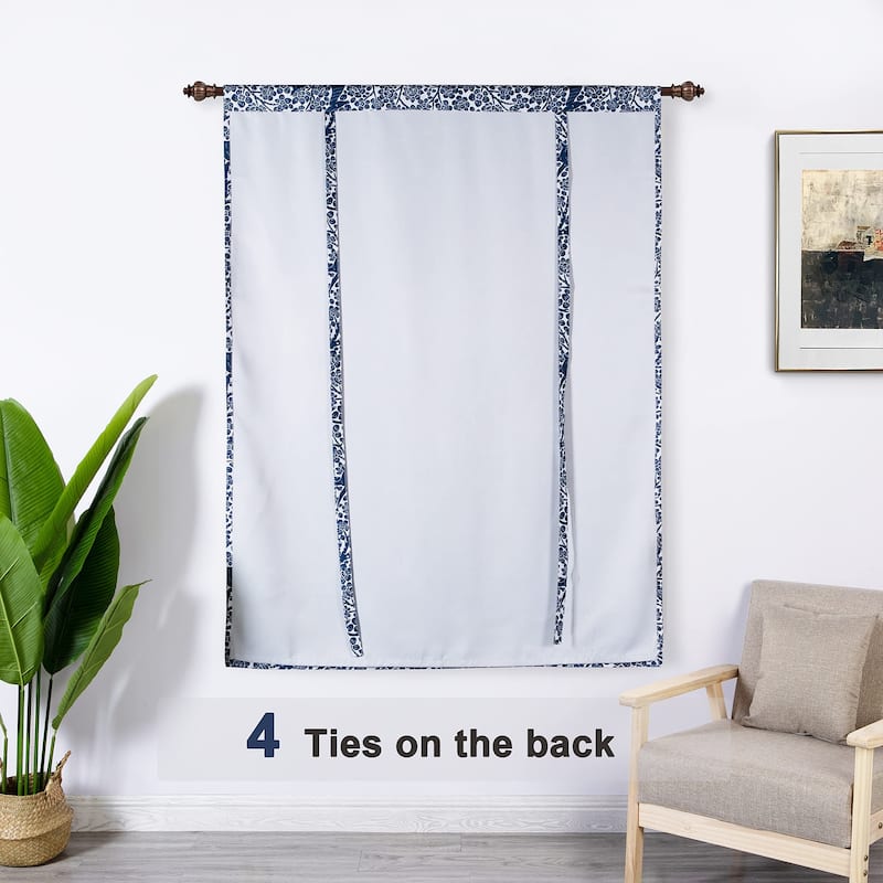 DriftAway Deer Fawn Flower Forest Blackout Thermal Insulated Tie Up Curtain