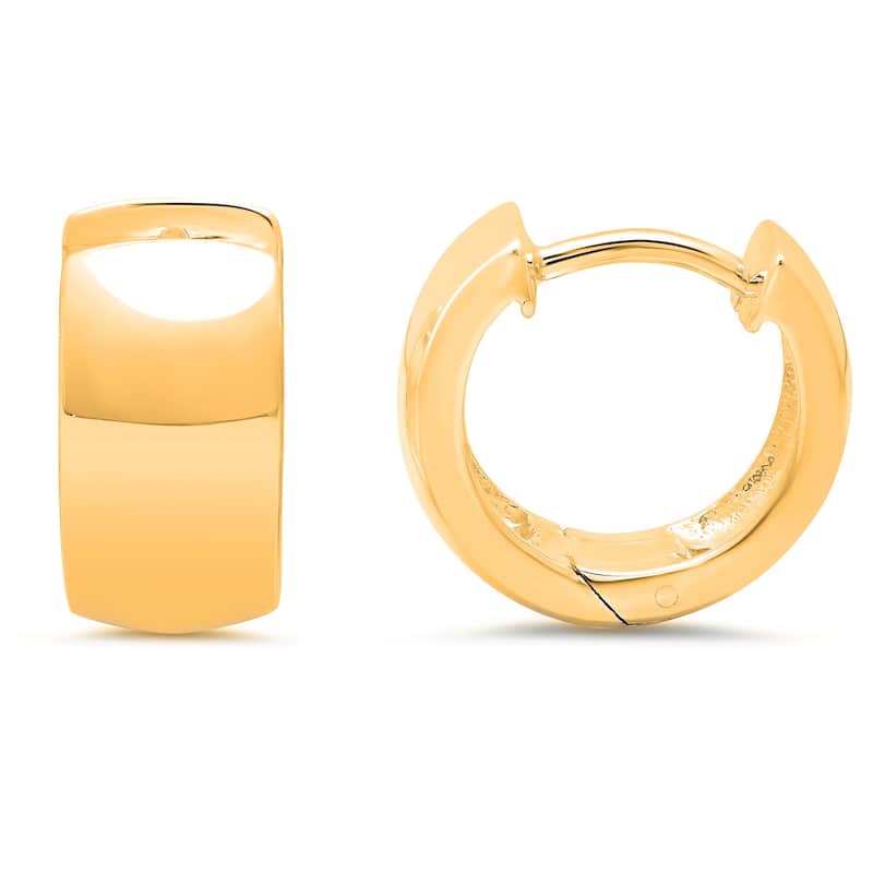 Sterling Silver 7 mm Huggie Hoop Earring by Roberto Martinez