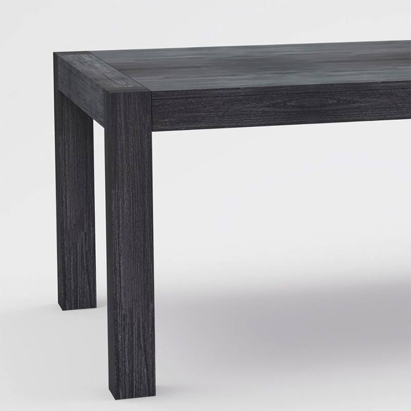 Midtown Concept Weathered Indoor Dining Room Set Dark Grey Kitchen Table with Dark Grey Dining Chairs