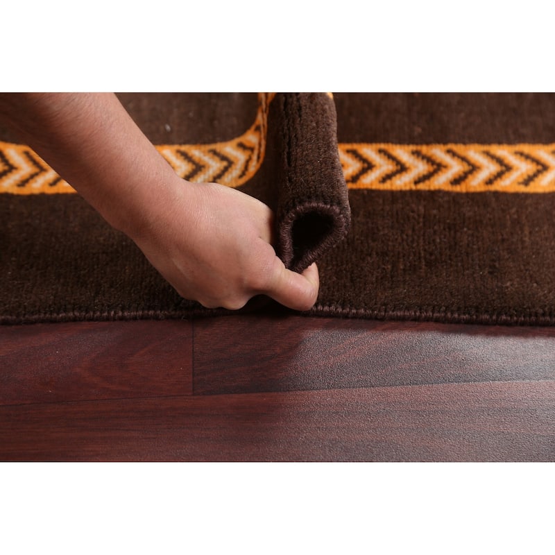 Vegetable Dye Moharramat Area Rug Hand-knotted Oriental Wool Carpet - 6'11" x 9'6"