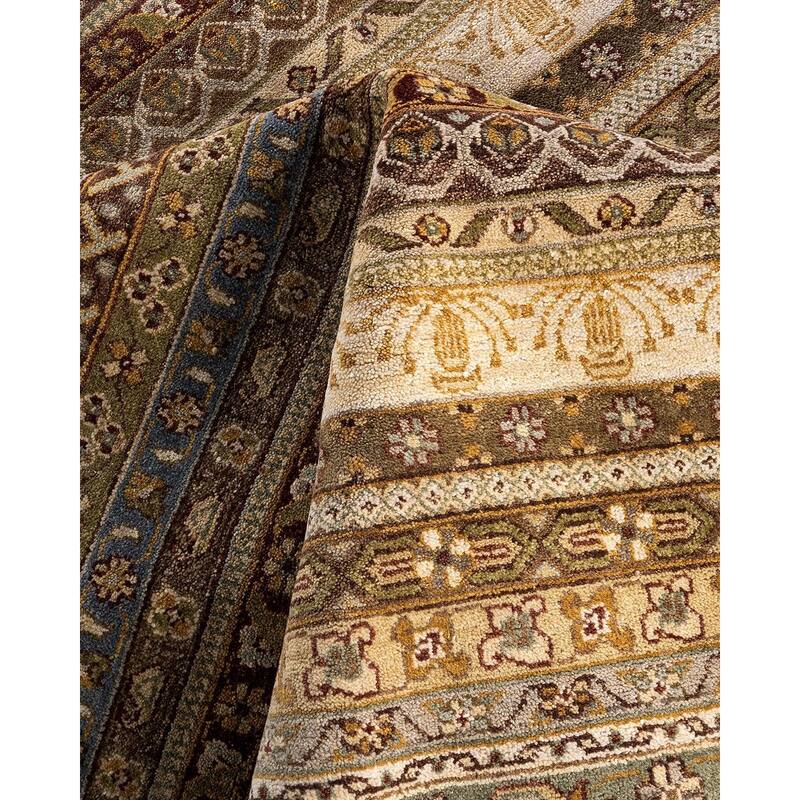 Gabbeh One-of-a-Kind Hand-Knotted Area Rug - Ivory, 8' 1" x 10' 1" - 8' 1" x 10' 1"