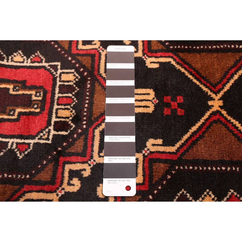 ECARPETGALLERY Hand-knotted Teimani Black, Brown Wool Rug - 3'7 x 6'7