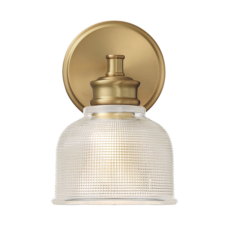Bellevue SH47154 10" Tall Wall Sconce with a patterned glass dome