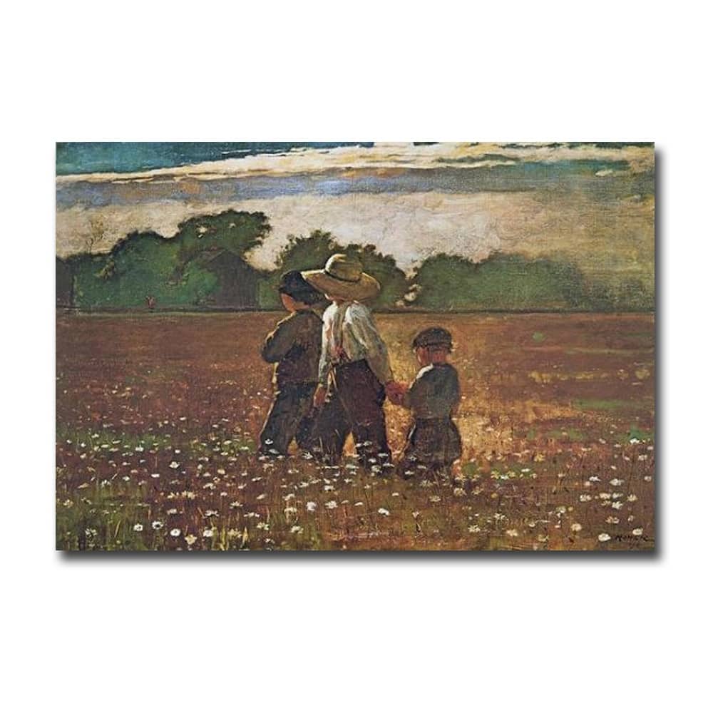 In the Mowing by Winslow Homer Gallery Wrapped Canvas Giclee Art (24 in x 36 in)