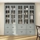preview thumbnail 16 of 98, Modular Glass Doors Display Cabinet Combo Bookcase Home Office Pantry