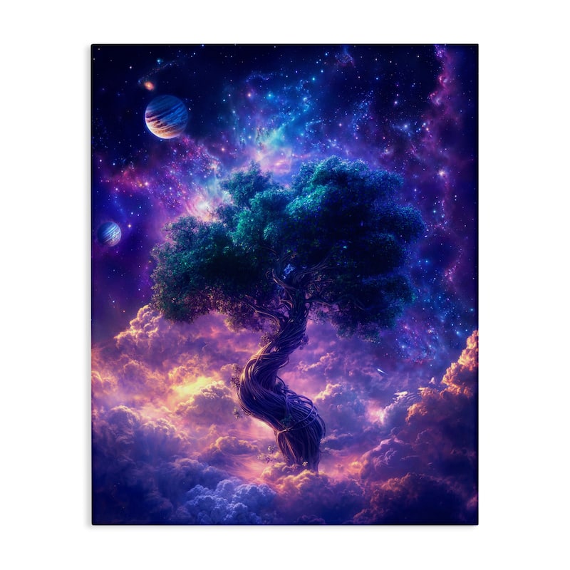 Stupell Tree Of Life Through Clouds Canvas Wall Art Design By Wumples - 36 x 48