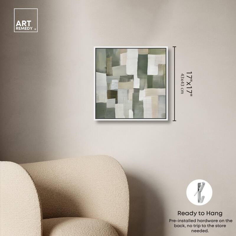Pale Jade Green I Canvas by Art Remedy