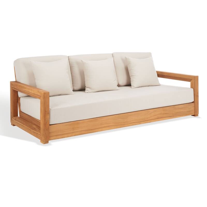 SAFAVIEH Couture Montford Teak 3-Seat Bench Casing (Cover Only) - 72Wx29Dx1H