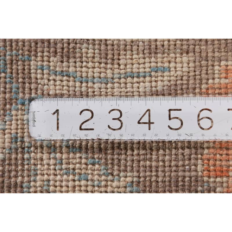 Hand Knotted Oriental 100% Wool Carpet Transitional All-Over Greys & Charcoal Oushak Area Rug - 8' 11'' X 5' 10''
