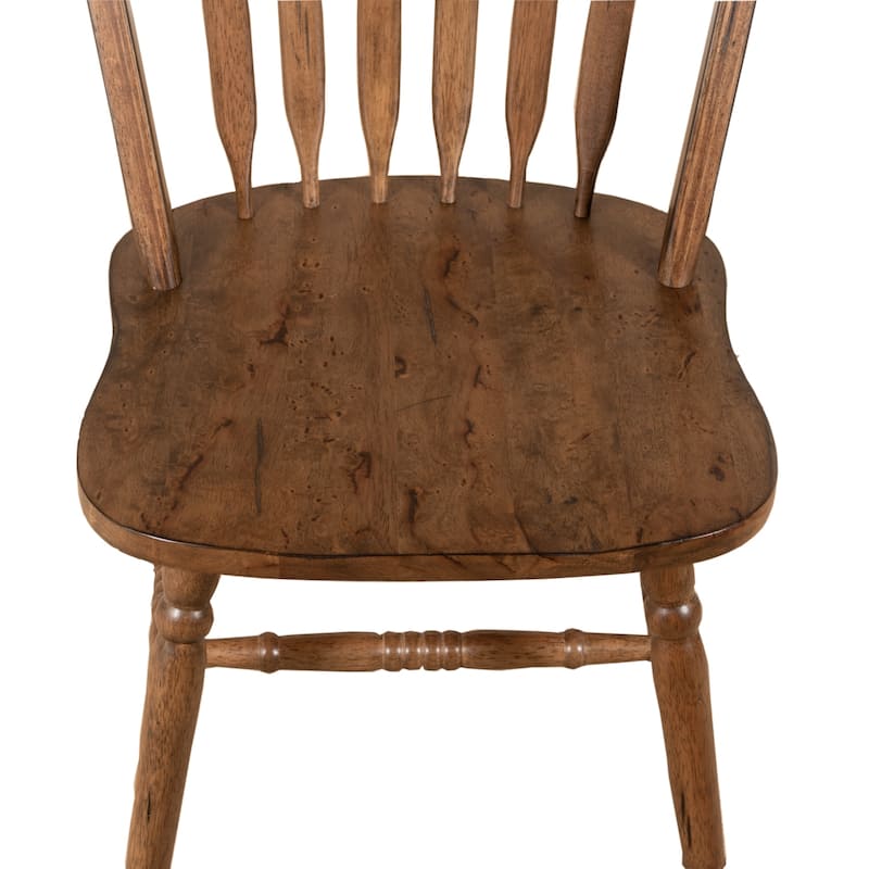 Carolina Crossing Antique Honey Distressed 5 Piece Pedestal Table Set