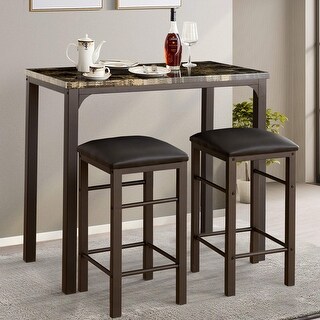 Tatub Bar Table and Chairs Set of 4, 5 Piece Counter
