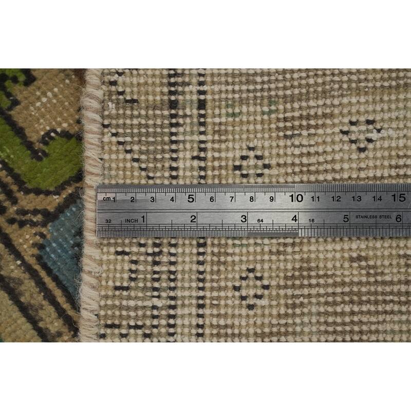 Hand Knotted Oriental 100% Wool Carpet Traditional Floral Brown Tabriz Area Rug - 9' 4'' X 6' 3''