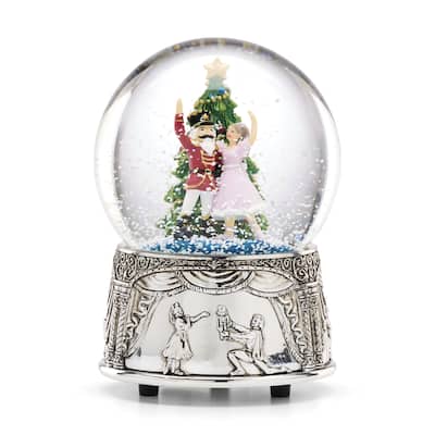 Reed And Barton Nutcracker Suite Musical Snow Globe, Water Glob, Christmas - 4" Round