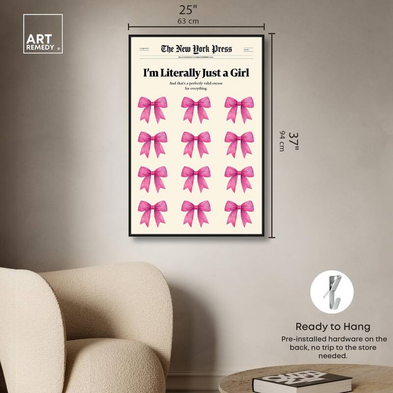 I'm Literally Just a Girl Canvas by Art Remedy