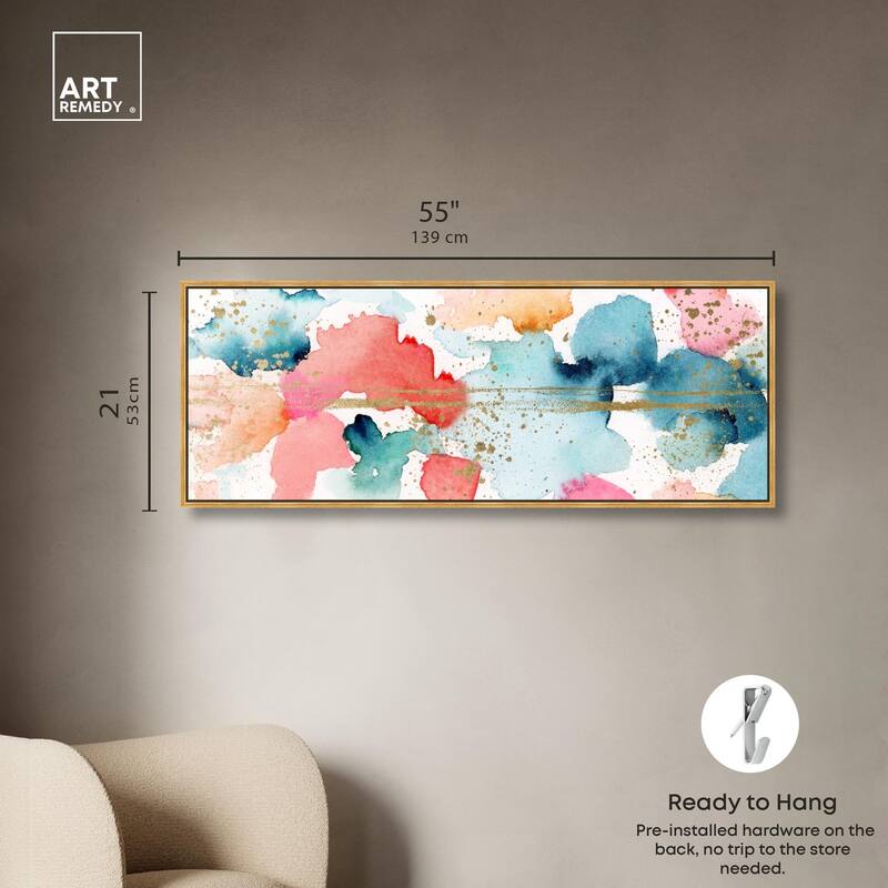 Watercolor Clouds Panoramic Canvas by Art Remedy