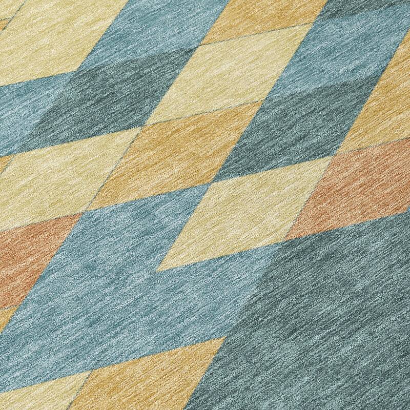 Machine Washable Indoor/ Outdoor Modern Avo Chantille Rug