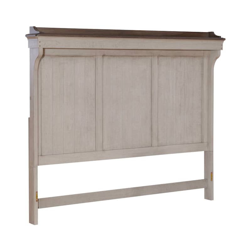 Ivy Hollow Weathered Linen King Mantle Headboard