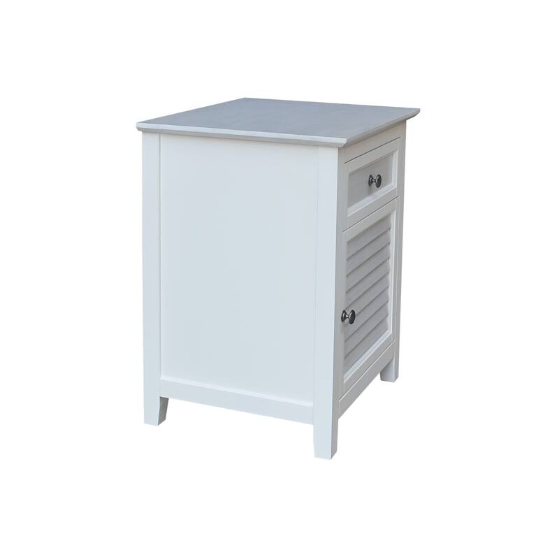 International Concepts Solid Wood Nightstand with Storage Cabinet