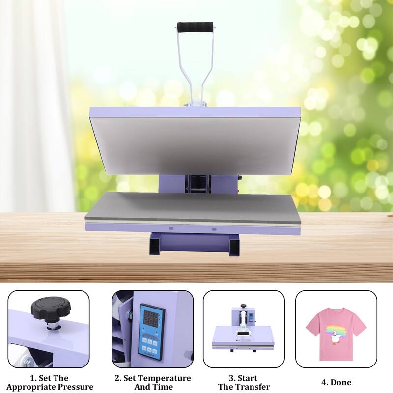 16 x 24 inches Heat Press Machine, Large Operating Panel T-Shirts Heat Press, Fast Heating, Digital Sublimation Printer